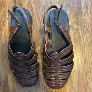 Leather Sandals Women’s Size 6 Brown Scandi Girl